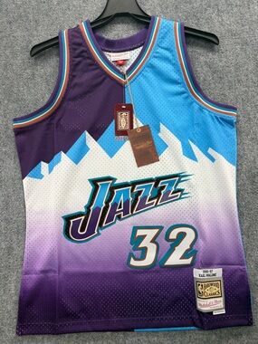 Mitchell & Ness NBA Split Swingman Jersey Utah Jazz 96-97 Karl Malone Size Large